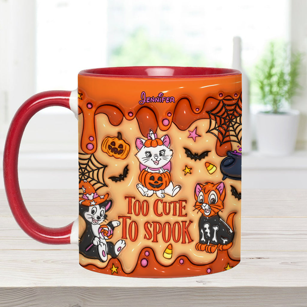 Cataholic Too Cute Too Spook - Personalized Mouse Accent Mug