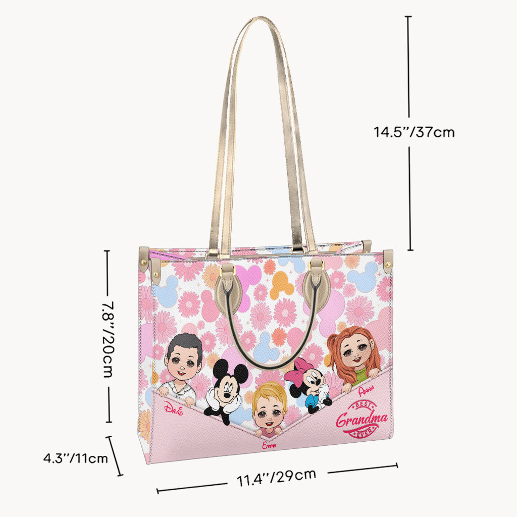 Best Grandma/ Nana/ Mimi... Ever - Personalized Mouse Leather Handbag