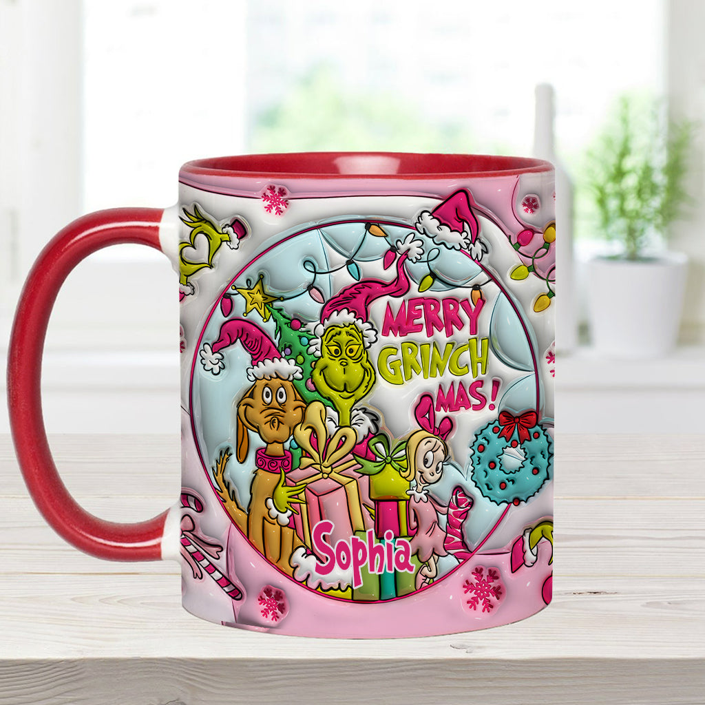 Merry Grinchmas - Personalized Stole Christmas Accent Mug