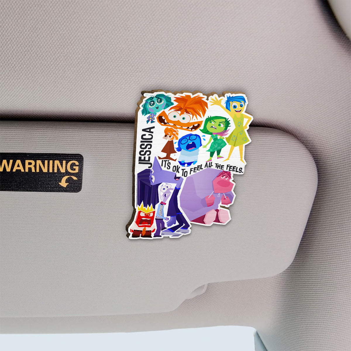 It's Ok To Feel All The Feels - Personalized Shaped Car Visor Clip