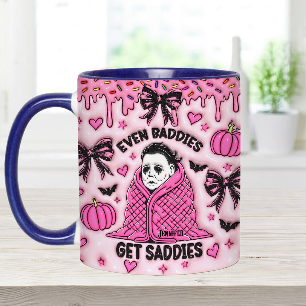Even Baddies Get Saddies - Personalized Accent Mug