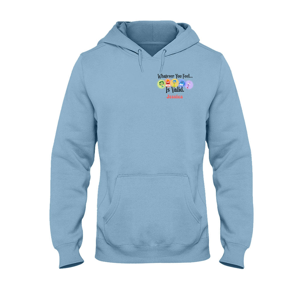 Whatever You Feel Is Valid - Personalized Inside Out T-shirt And Hoodie
