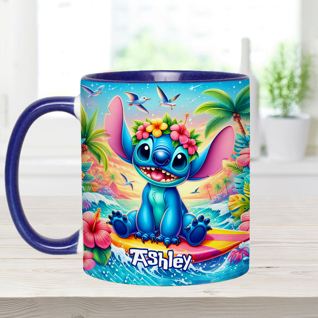 Blue Summer Hawaii - Personalized Ohana Accent Mug