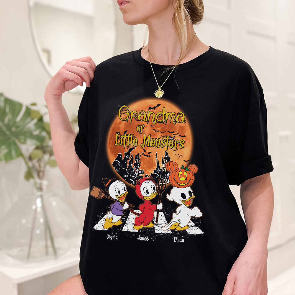 Grandma Of Little Monsters - Personalized Mouse T-shirt And Hoodie