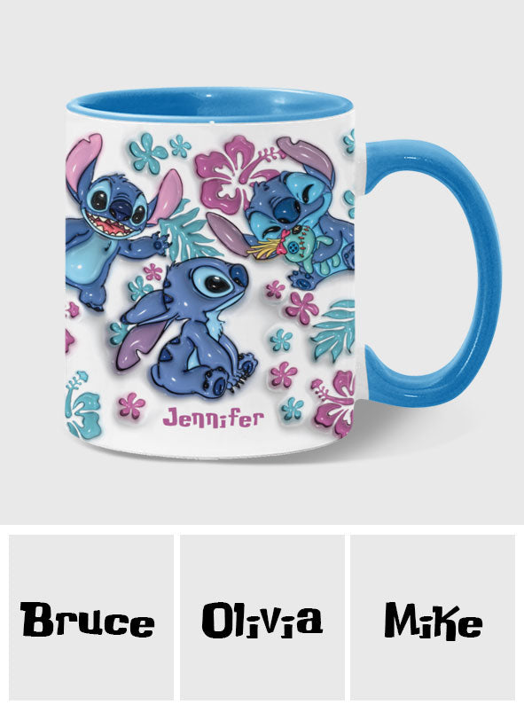 Blue Ohana - Personalized Ohana Accent Mug