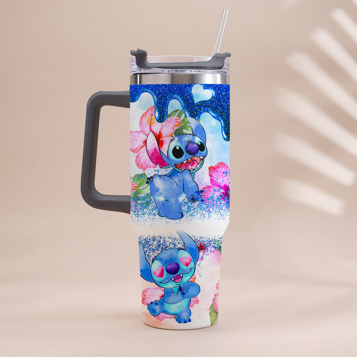 Ohana Tropical Vibe - Personalized Ohana Tumbler With Handle