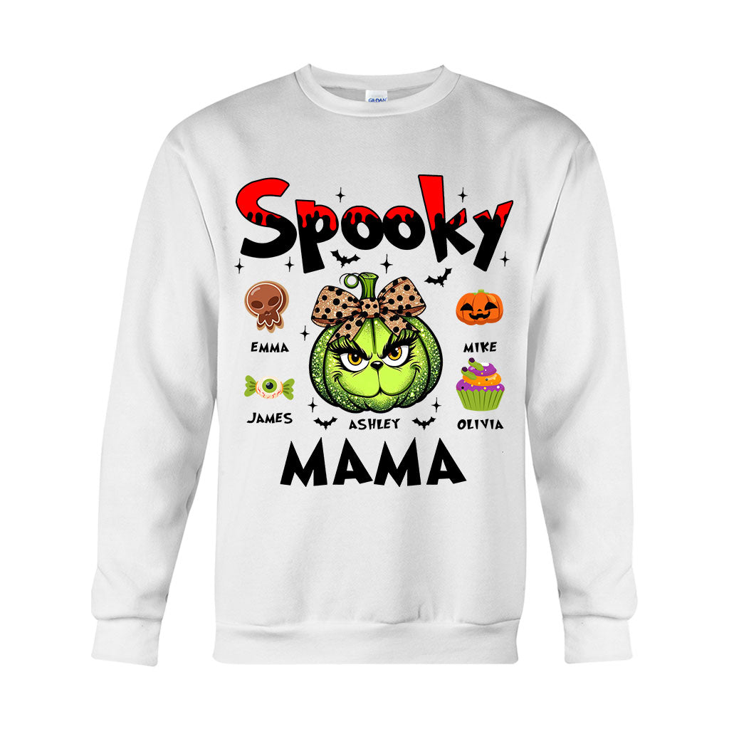 Green Pumpkin Mama Any Title - Personalized Mother T-shirt And Hoodie