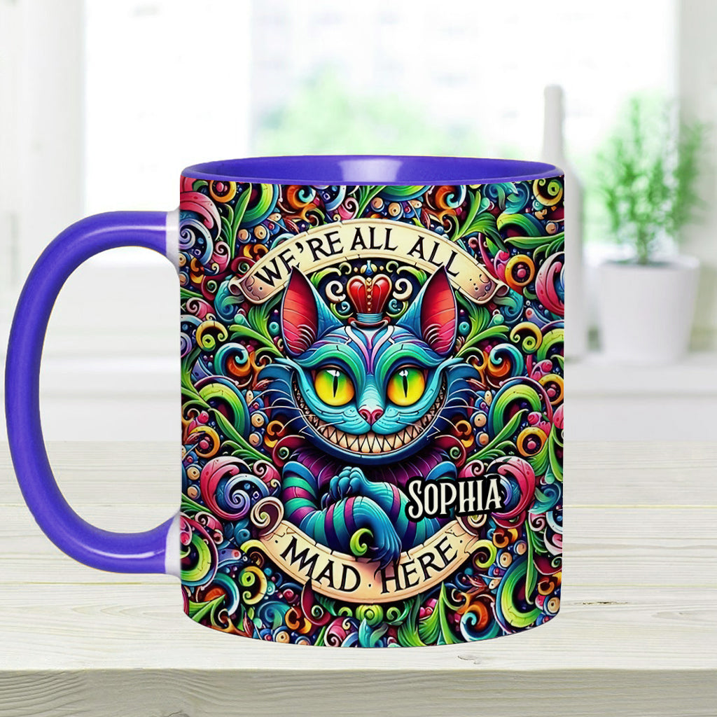 We're All Mad Here - Personalized Mouse Accent Mug