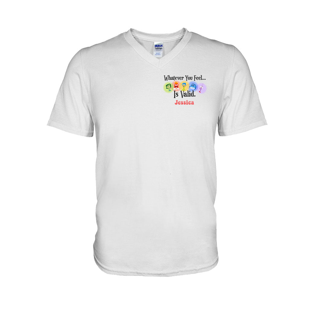 Whatever You Feel Is Valid - Personalized Inside Out T-shirt And Hoodie