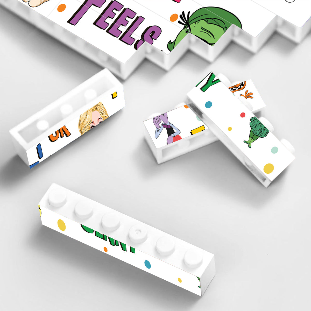 It's Ok To Feel All The Feels - Personalized Horizontal Rectangle Building Brick Blocks Printed On Both Sides