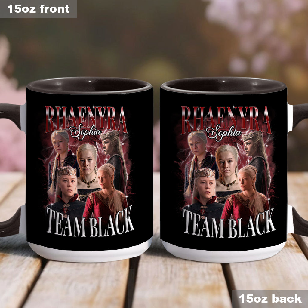 Team Black - Personalized Thrones Game Accent Mug