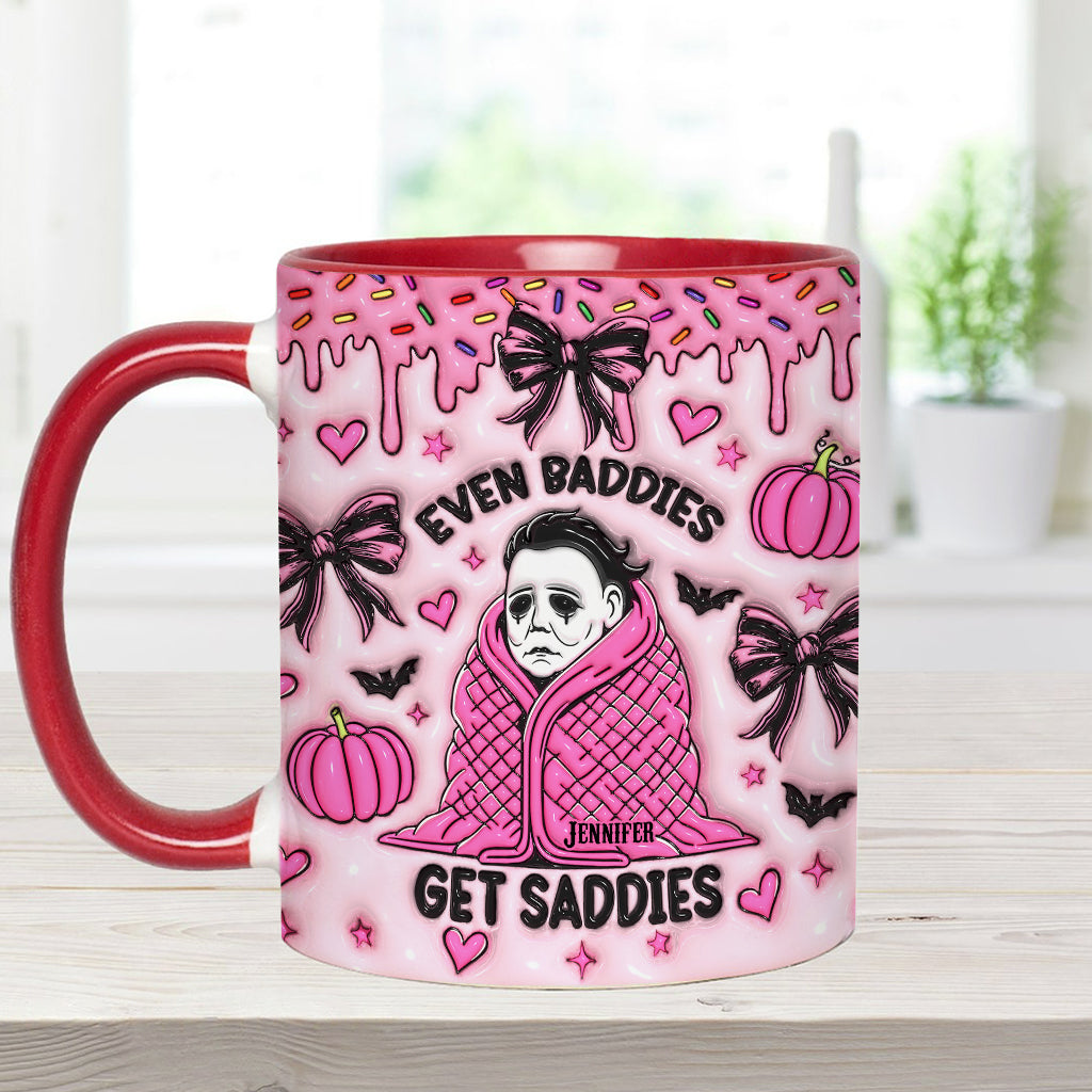 Even Baddies Get Saddies - Personalized Accent Mug
