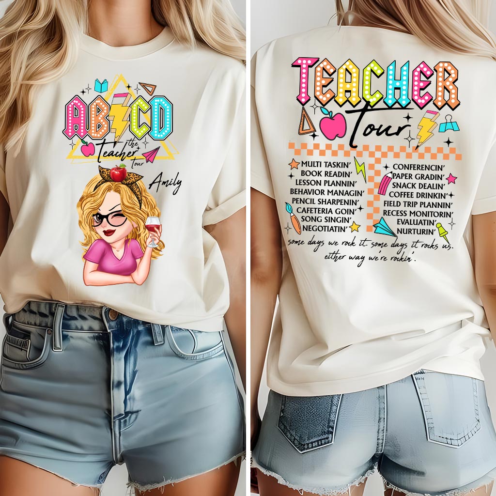 The Teacher Tour - Personalized Teacher T-shirt And Hoodie