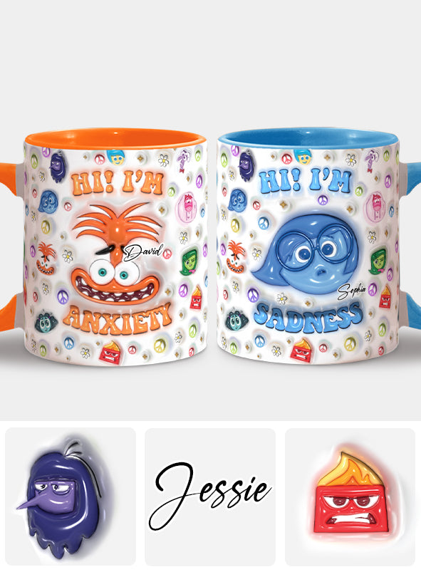 Hi! We Are Emotions - Personalized Accent Mug
