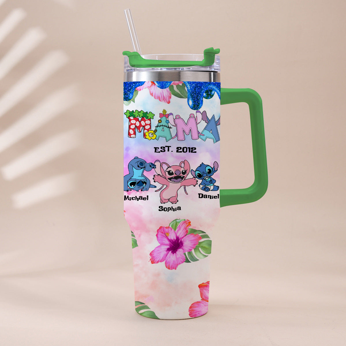 Ohana - Personalized Ohana Tumbler With Handle