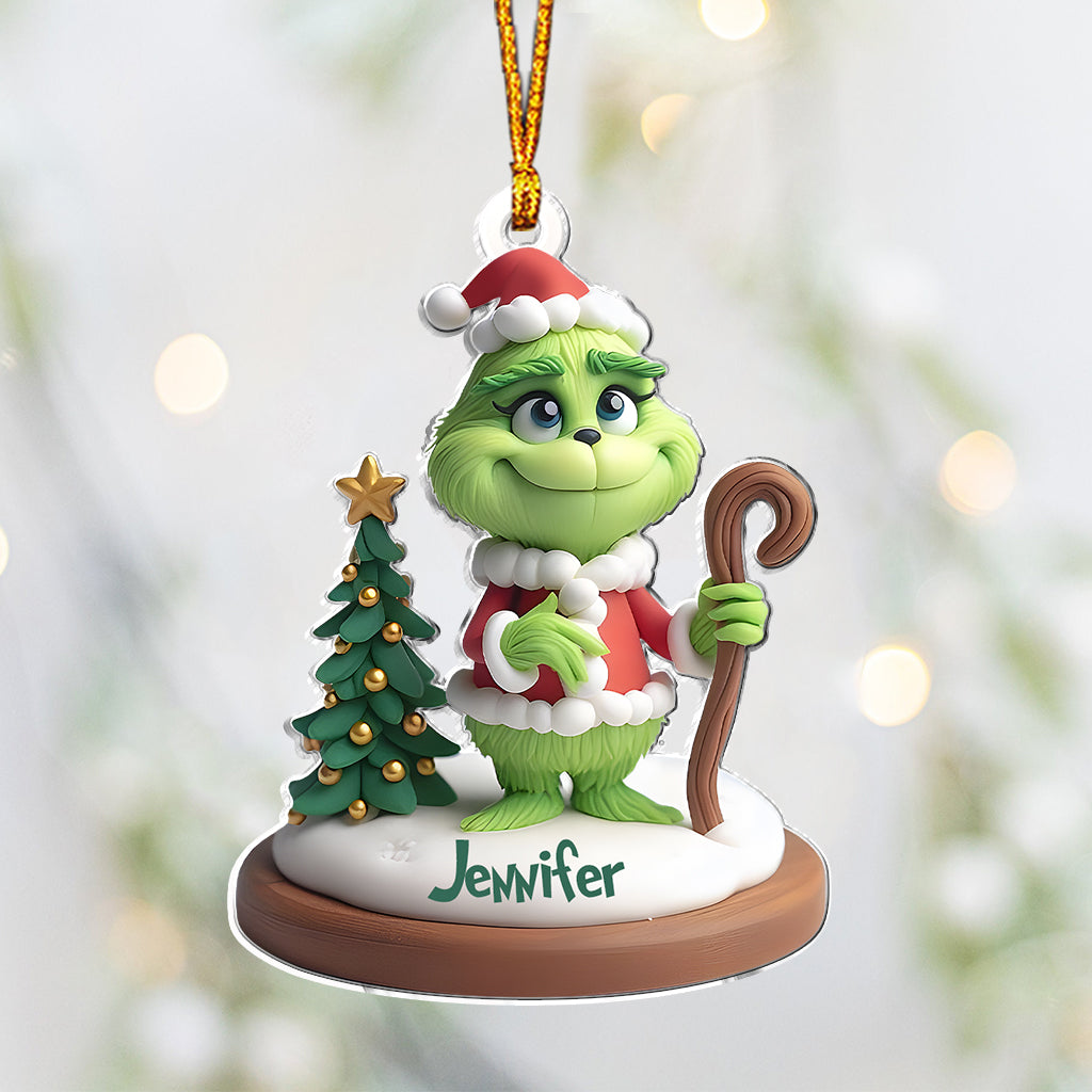Merry Grinchmas - Personalized Stole Christmas Custom Shaped Ornament
