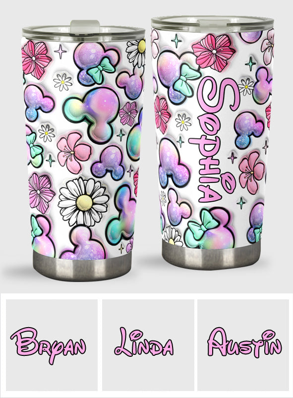 Puffy Mouse Ears - Personalized Mouse Tumbler