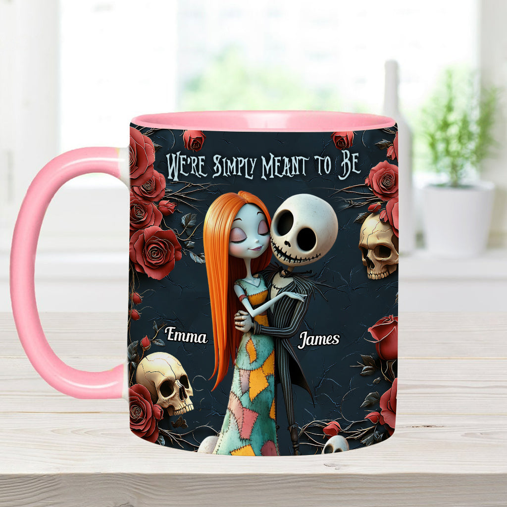We're Simply Meant To Be - Personalized Nightmare Accent Mug