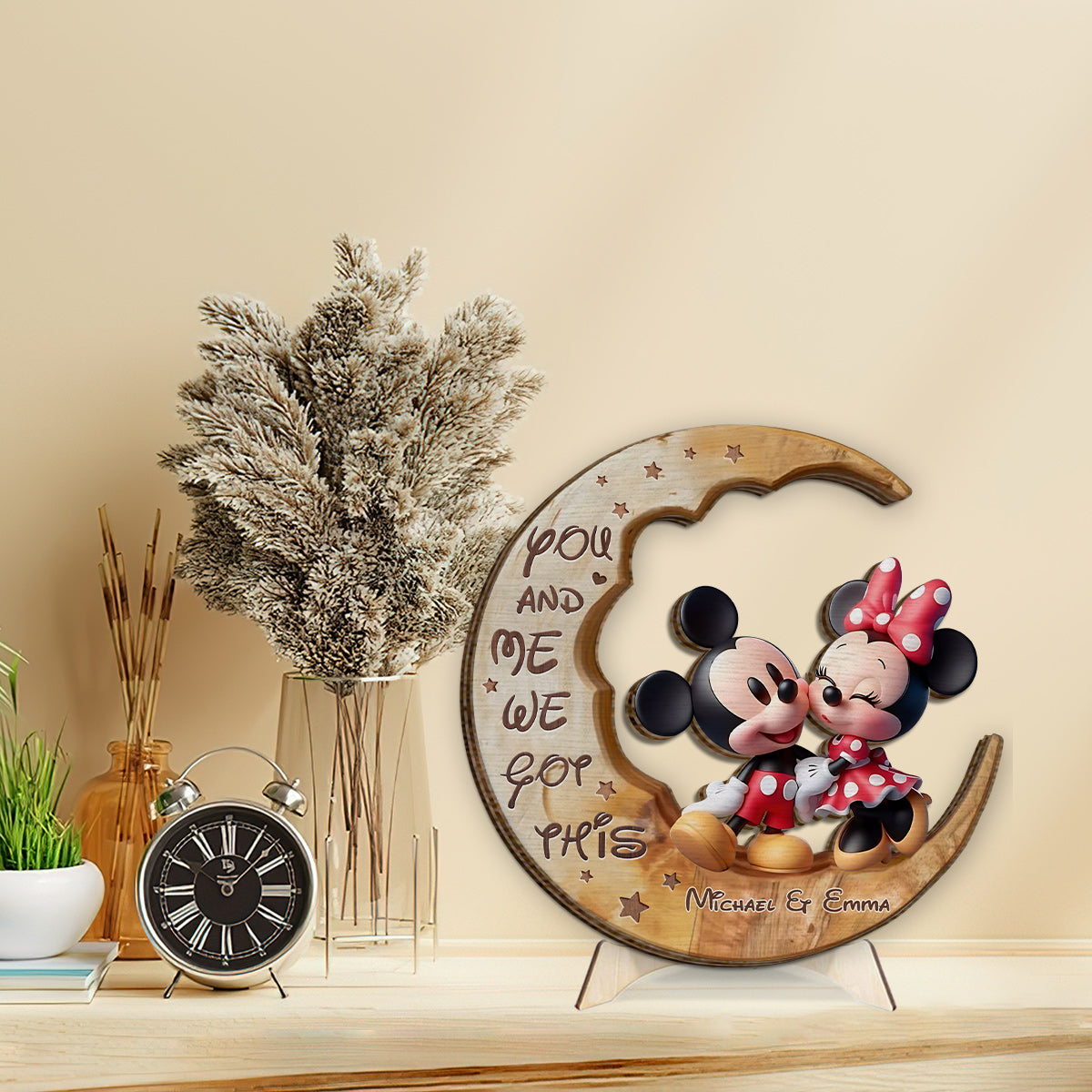 You & Me We Got This - Personalized Mouse 2 Layered Wood Sign / Wood Plaque