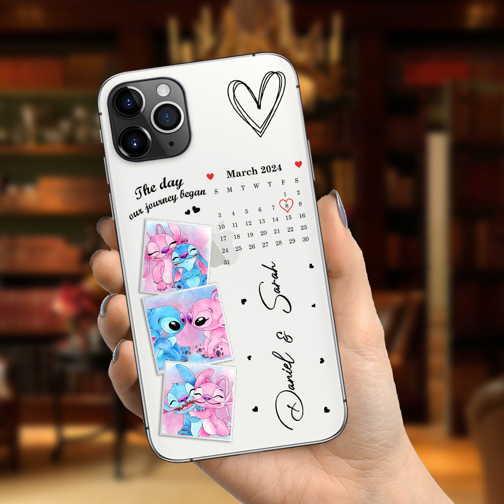 The Day Our Journey Began Ohana Calendar Custom - Personalized Ohana Clear Phone Case