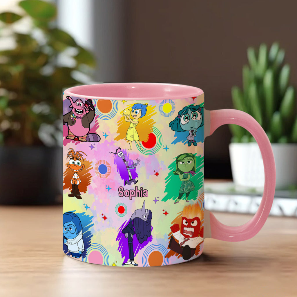 Feel All The Feels Emotion Friends - Personalized Accent Mug