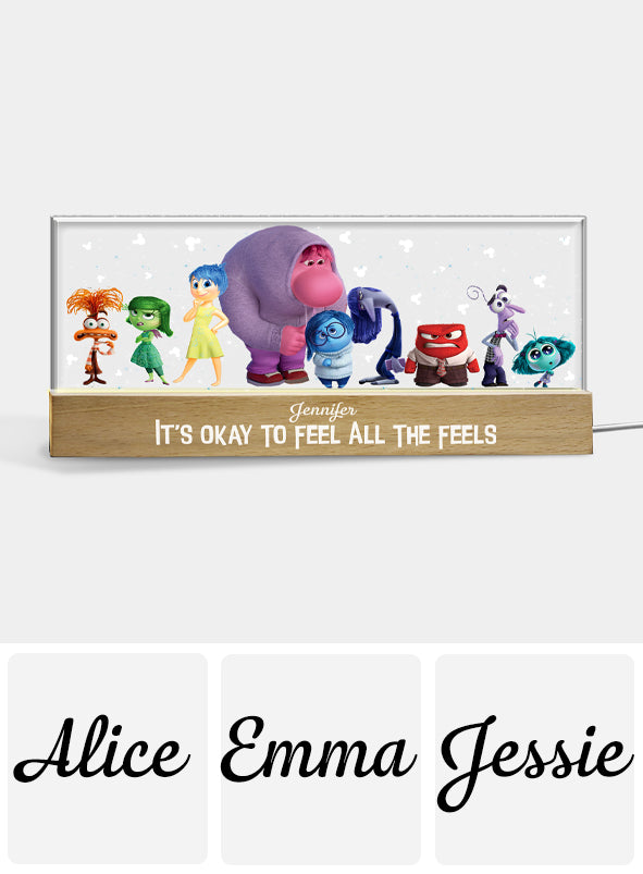 It's Okay To Feel All The Feels - Personalized Custom LED Night Light