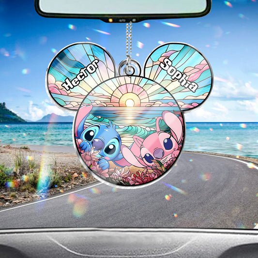 Beautiful Ohana - Personalized Ohana Custom Shaped Car Ornament