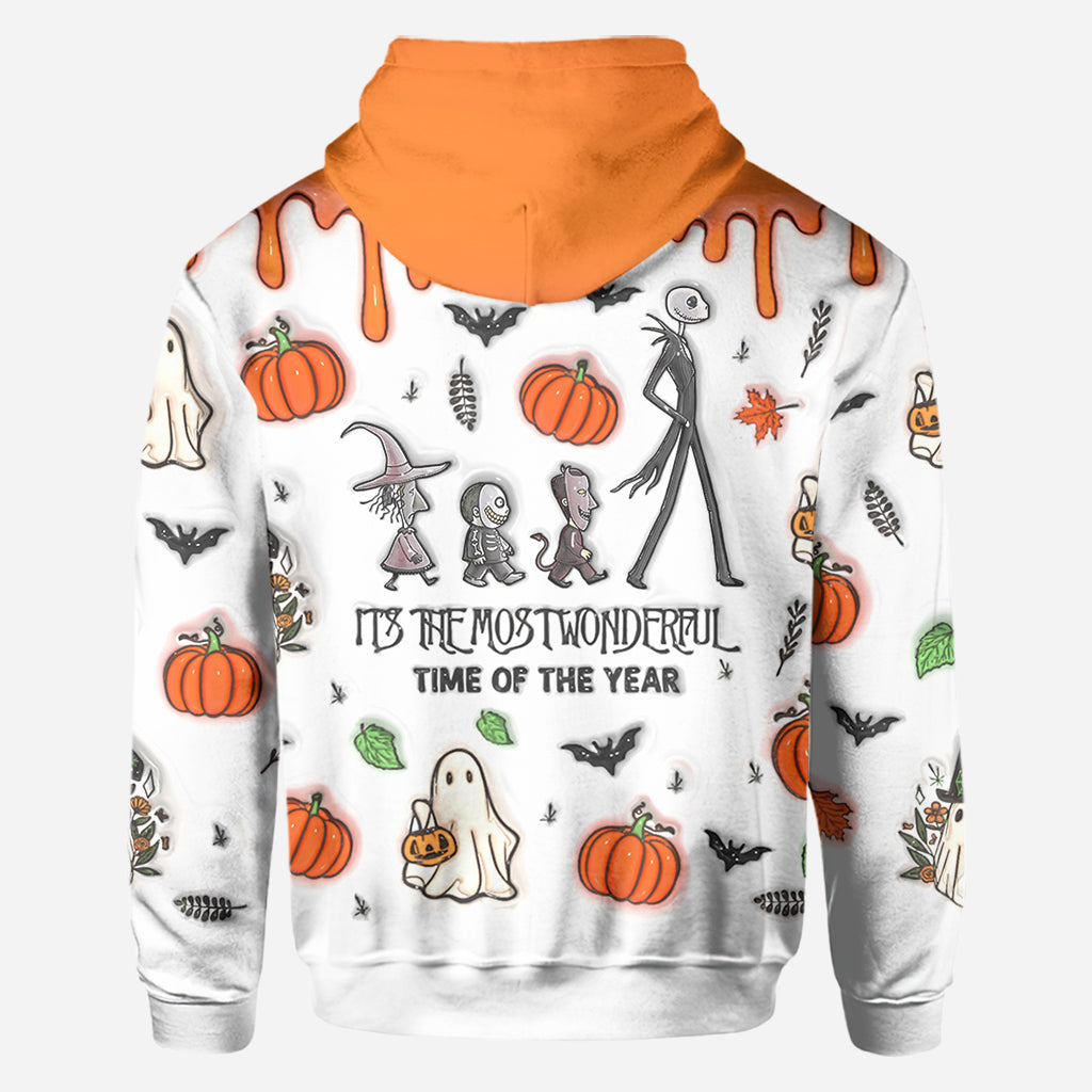 It's The Most Beautiful Time Autumn Skeleton - Personalized Nightmare All Over Shirt