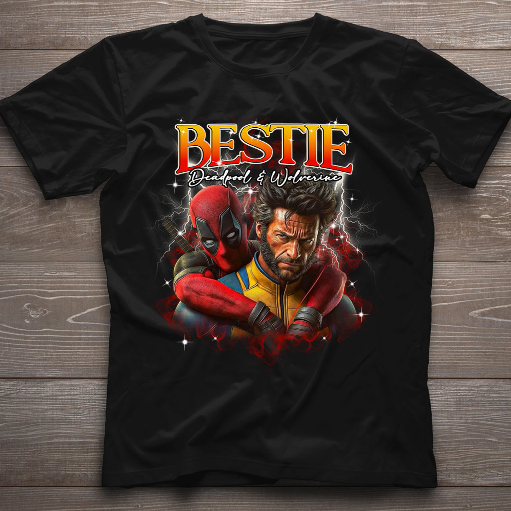 Bestie Forever 90s Vintage Bootleg Tee - Personalized The Psychopath T-shirt And Hoodie