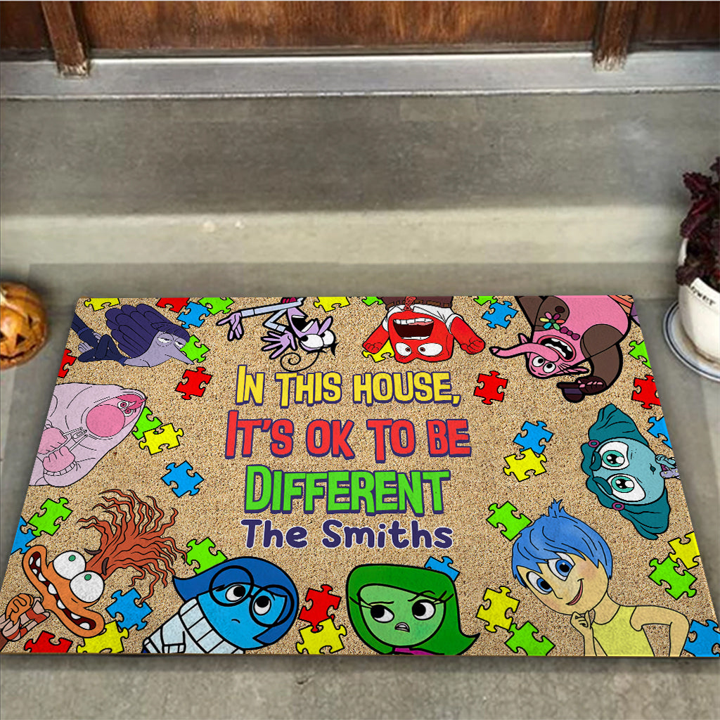 It's Ok To Be Different - Personalized Doormat