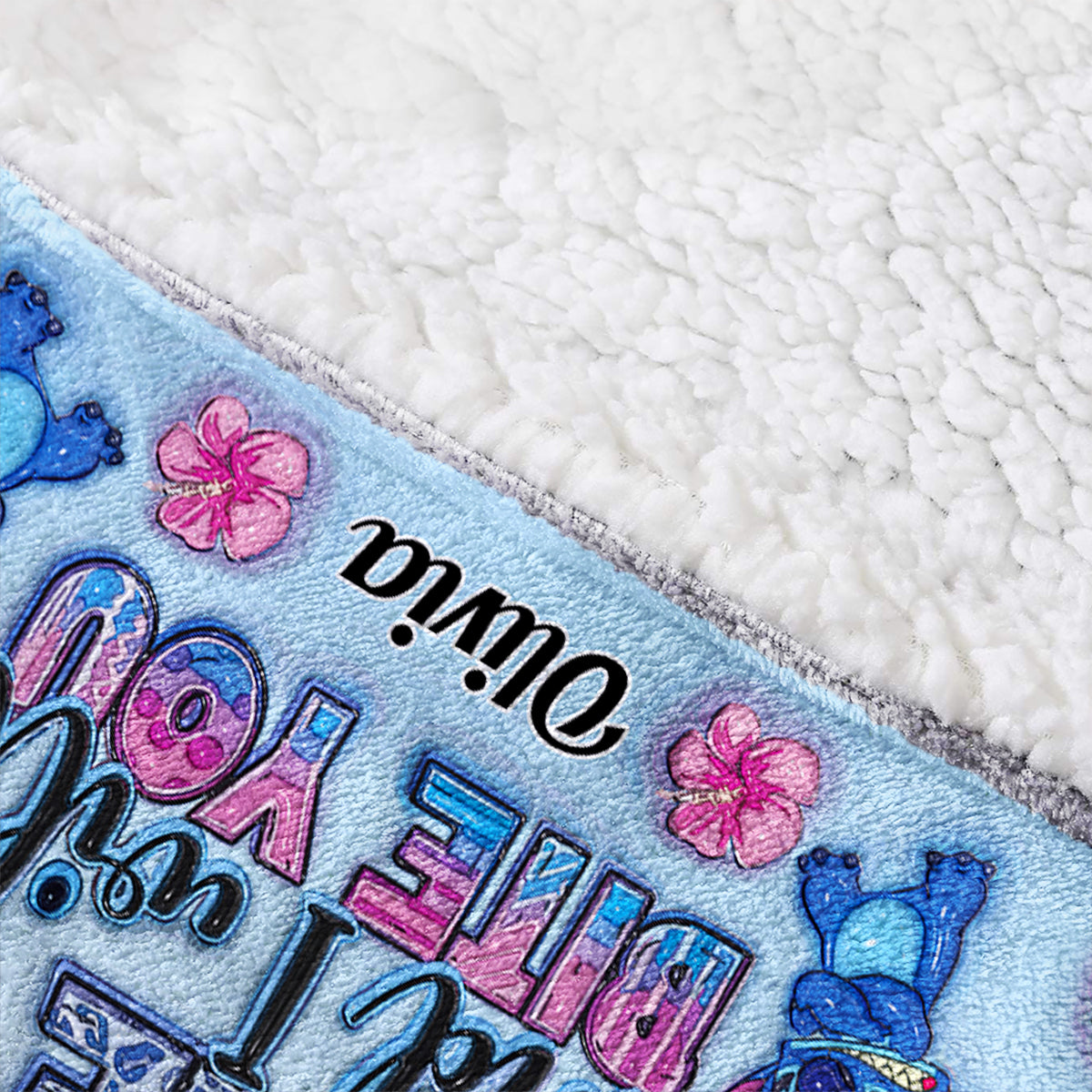 Touch Me And I Will Bite You - Personalized Ohana Blanket Hoodie