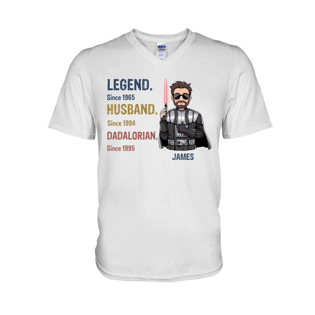 Legend Husband Dadalorian Papalorian - Personalized The Force T-shirt And Hoodie