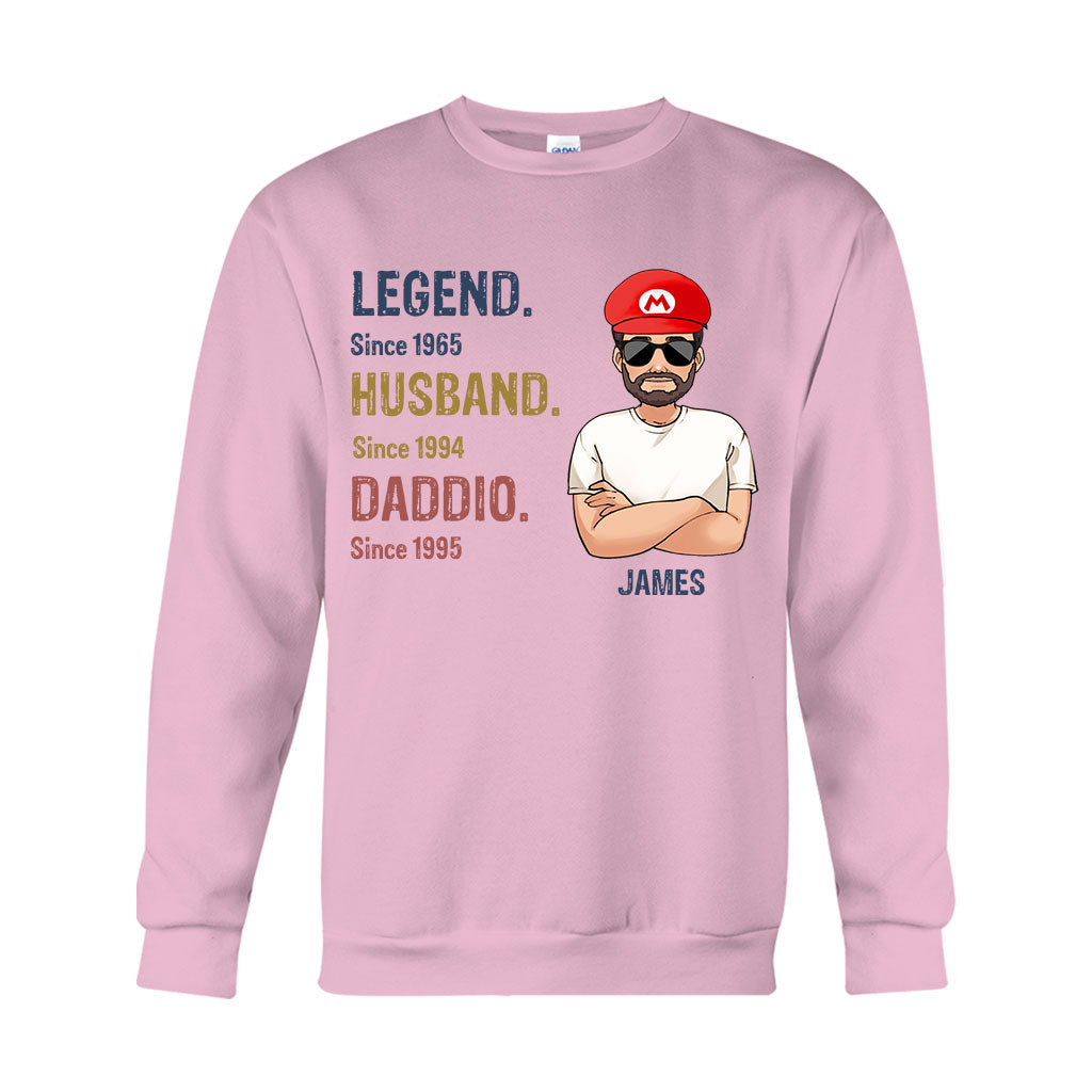 Legend Husband Daddio Poppio - Personalized Super Plumber T-shirt And Hoodie