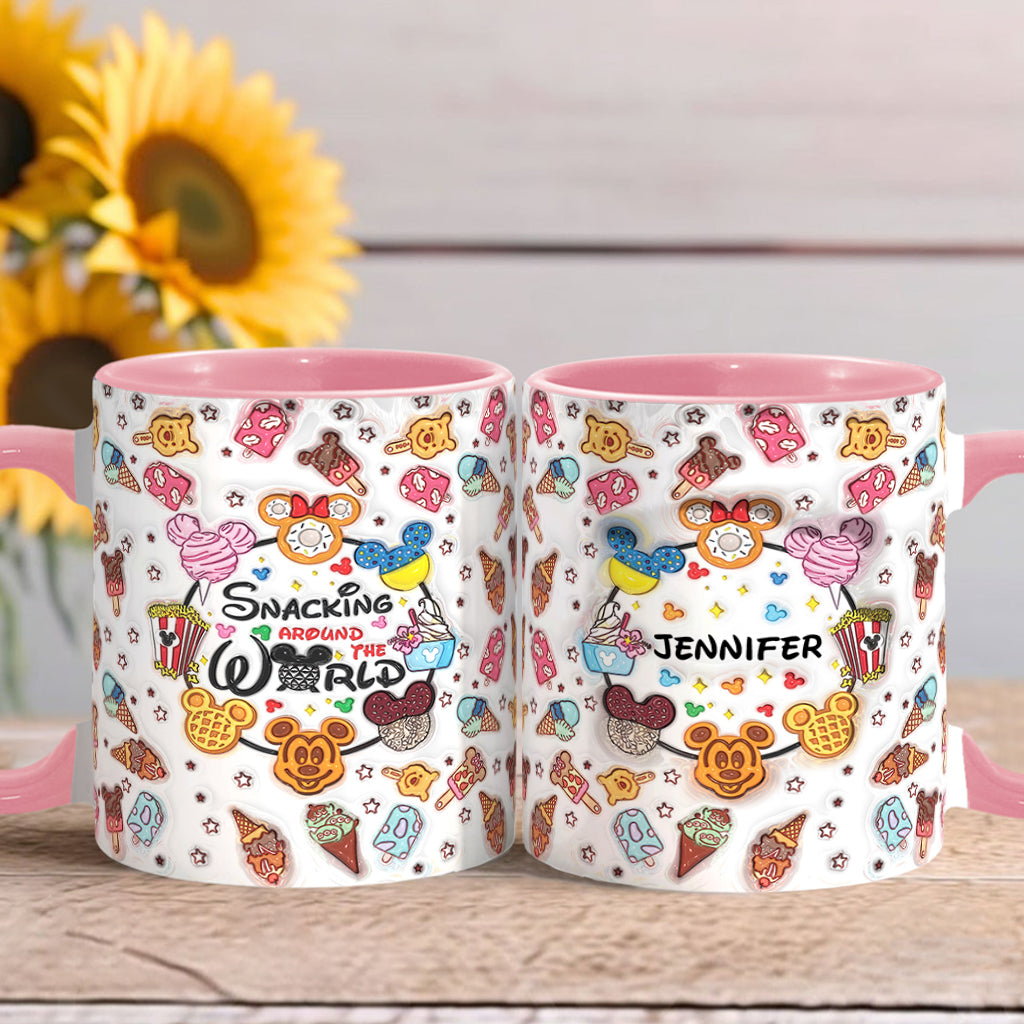 Snacking Around The World - Personalized Mouse Accent Mug
