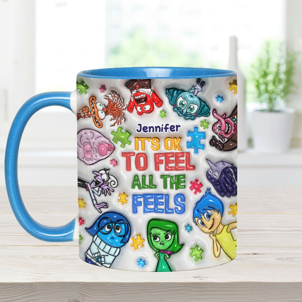 It's Ok To Be Different - Personalized Autism Awareness Accent Mug