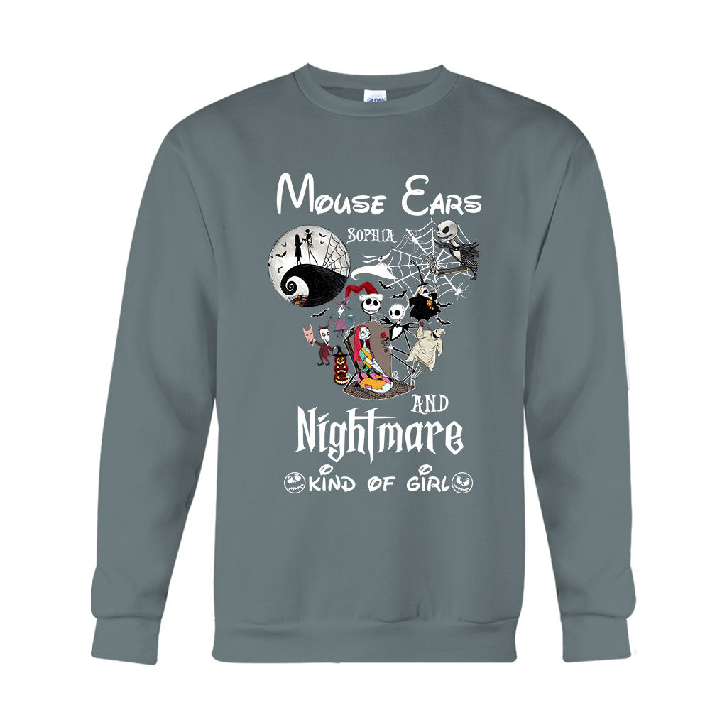 Mouse Ears And Nightmare Kind Of Girl - Personalized Nightmare T-shirt And Hoodie