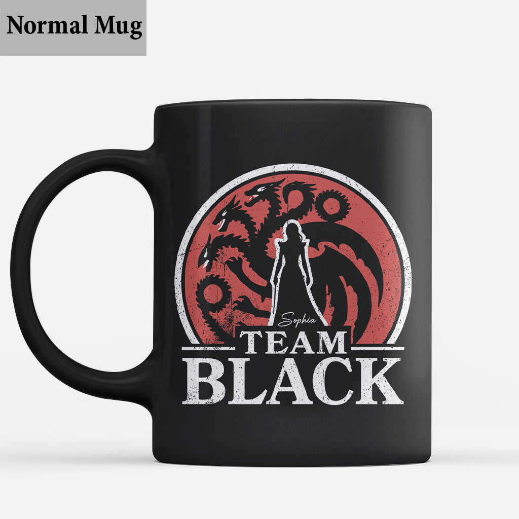 Team Black Vs Team Green - Personalized Thrones Game Mug