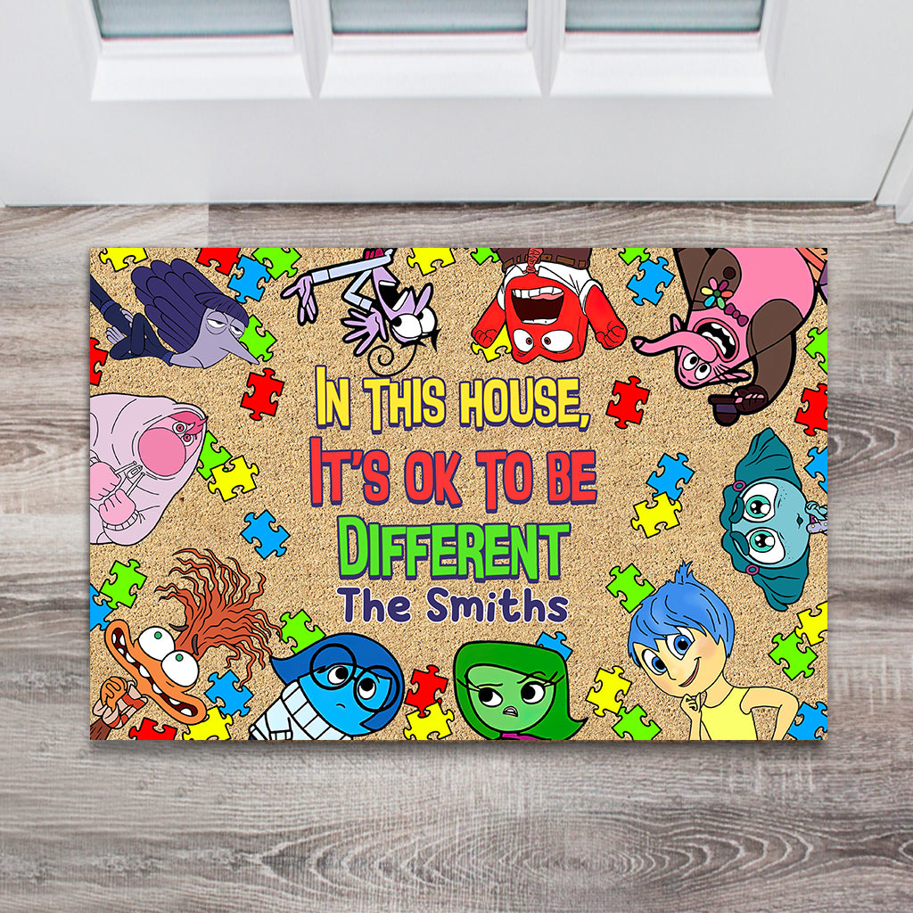 It's Ok To Be Different - Personalized Doormat
