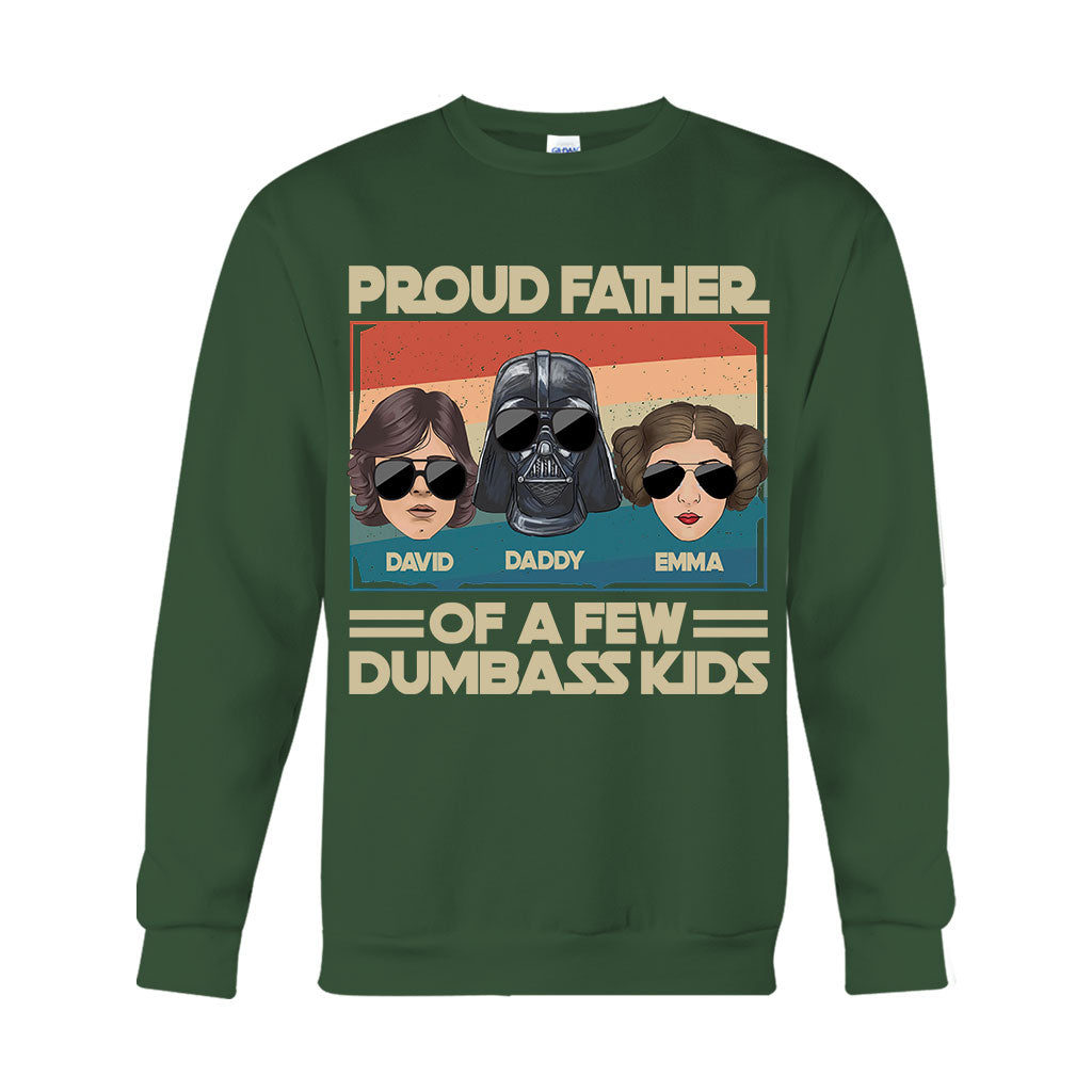 Proud Father Of A Few Kids - Personalized The Force T-shirt And Hoodie