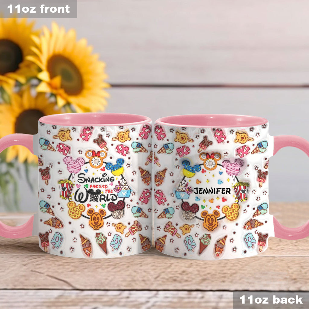 Snacking Around The World - Personalized Mouse Accent Mug