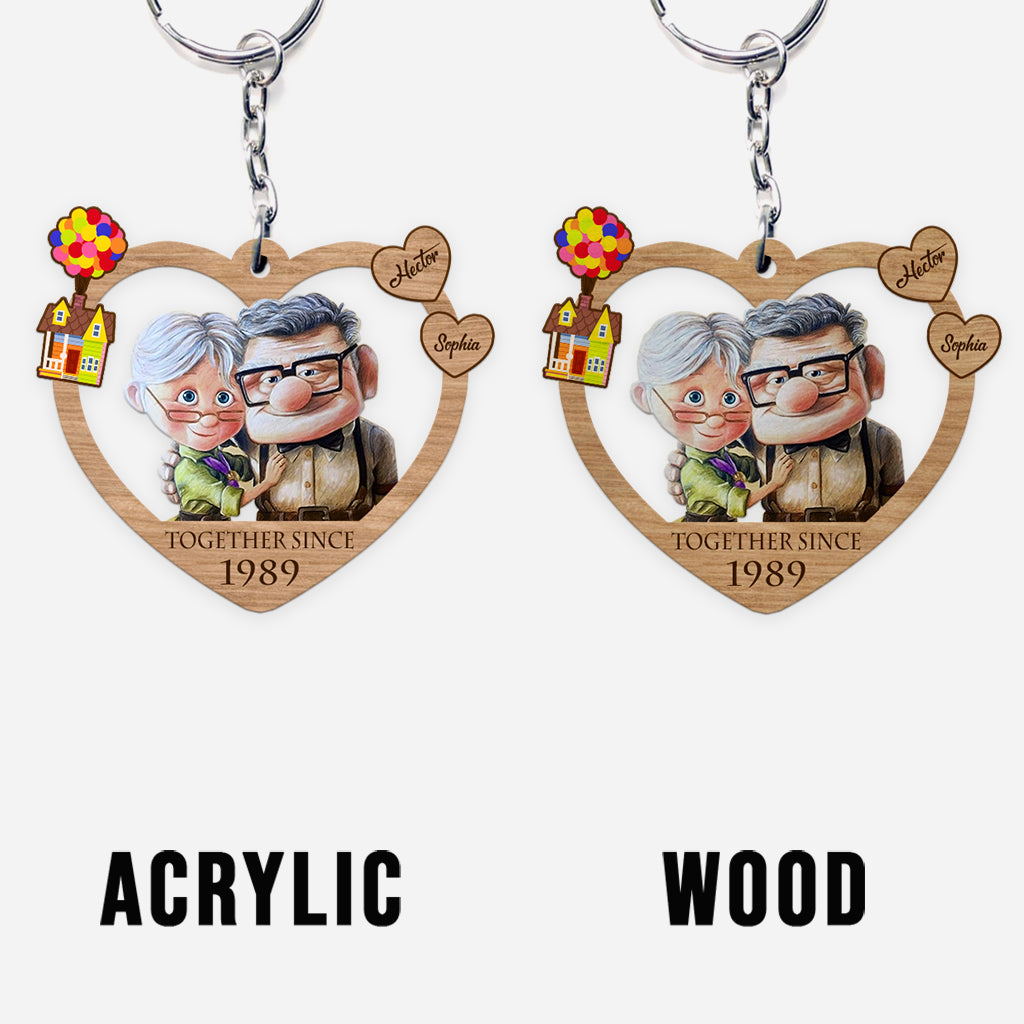 Together Since - Personalized Couple Keychain