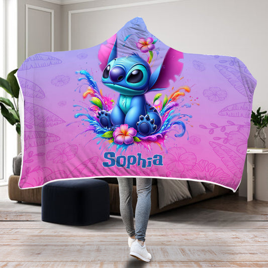 Blue Ohana - Personalized Ohana Hooded Blanket