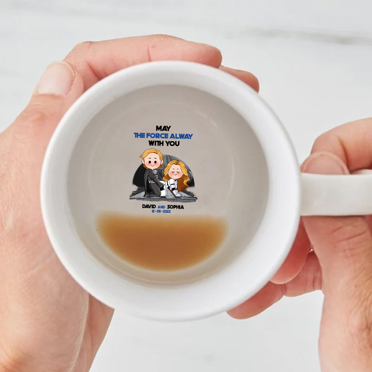 May The Force Be With You - Personalized The Force Hidden Message Mug