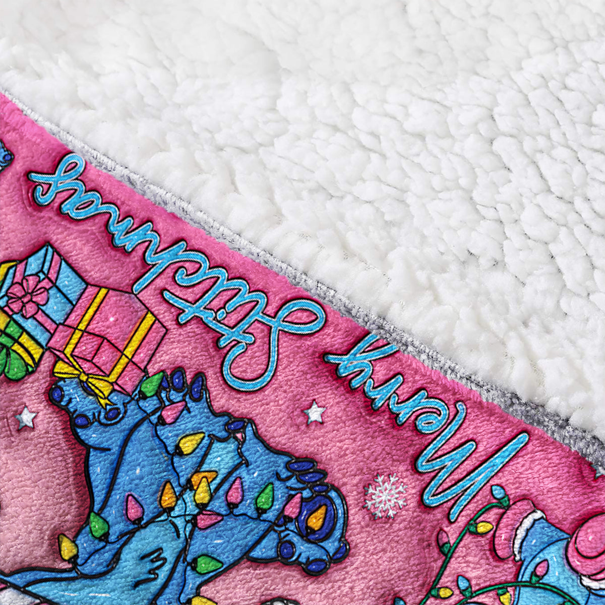 Merry Stitchmas - Personalized Ohana Blanket Hoodie