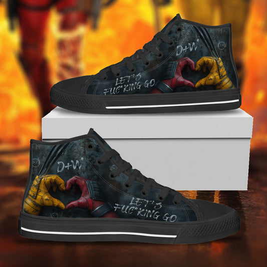 Let's Fu*cking Go - Personalized The Psychopath High Top Shoes