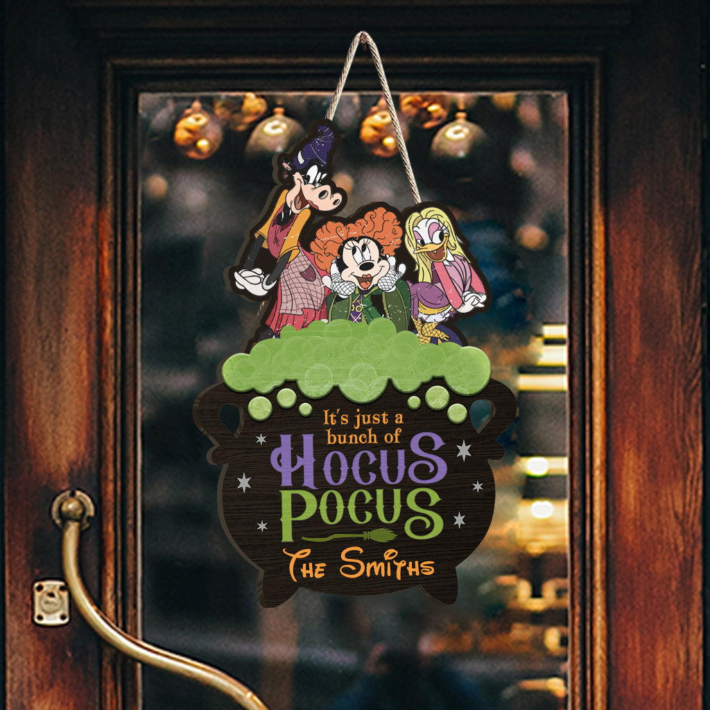 It's Just A Bunch Of Hocus Pocus - Personalized Mouse Custom Shaped Wood Sign