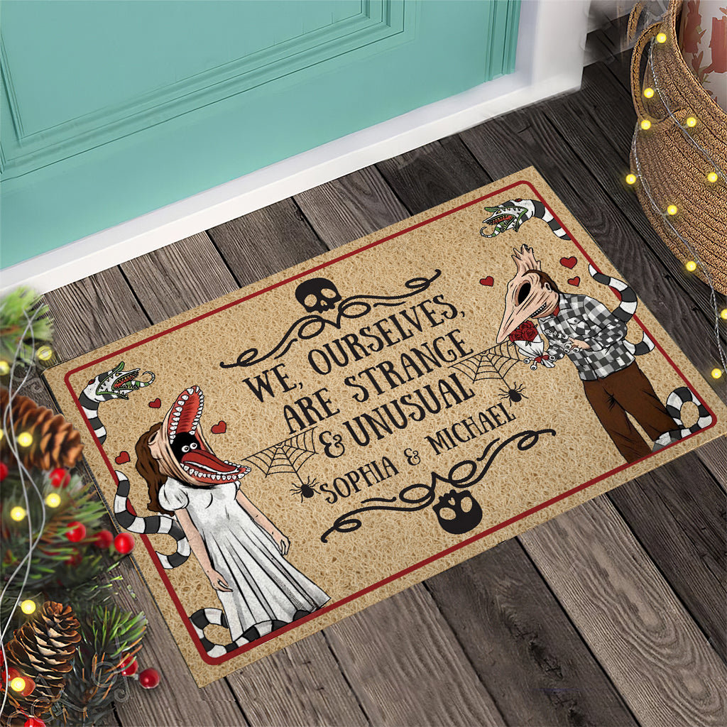 We, Ourselves, Are Strange & Unusual - Personalized Doormat