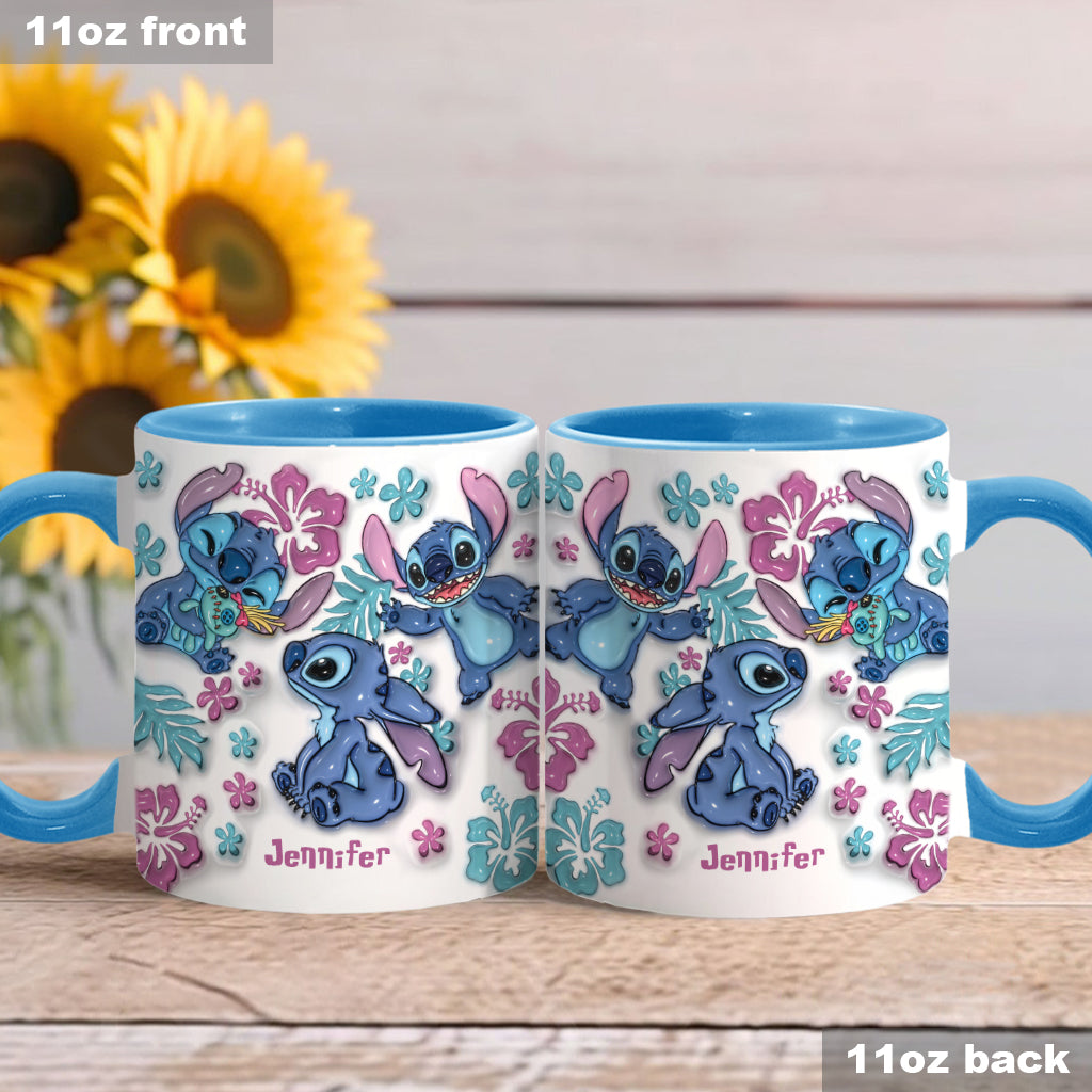 Blue Ohana - Personalized Ohana Accent Mug