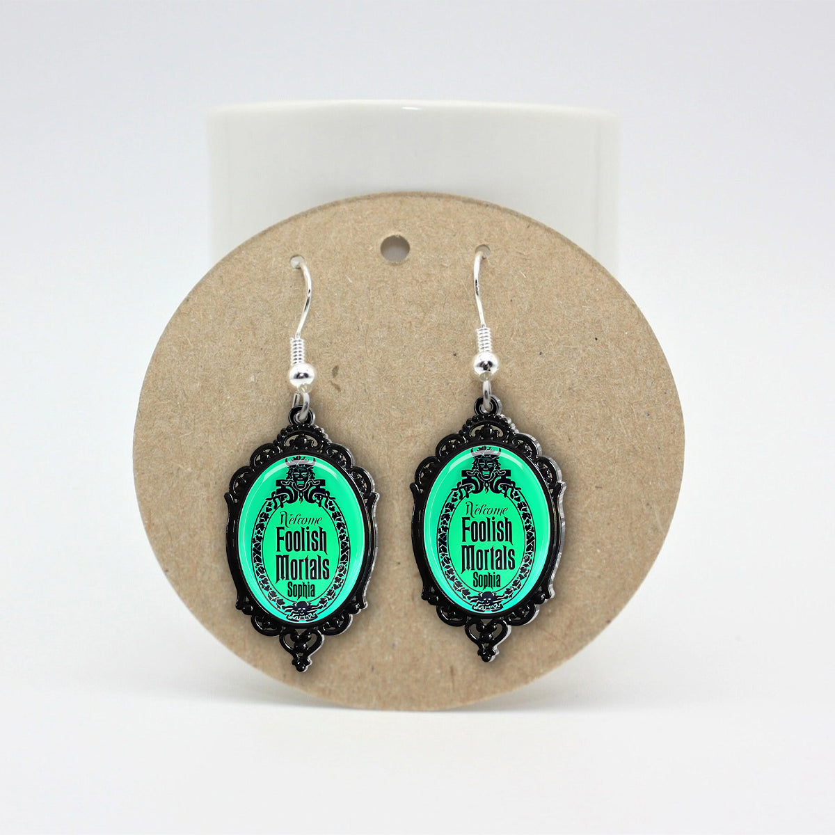 Welcome Foolish Mortals - Personalized Mouse Earrings