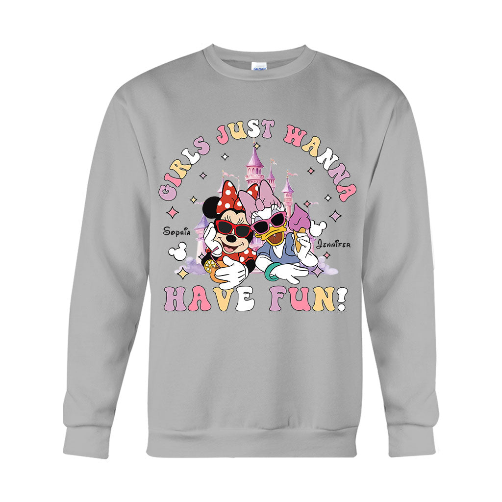 Girls Just Wanna Have Fun - Personalized Mouse T-shirt And Hoodie